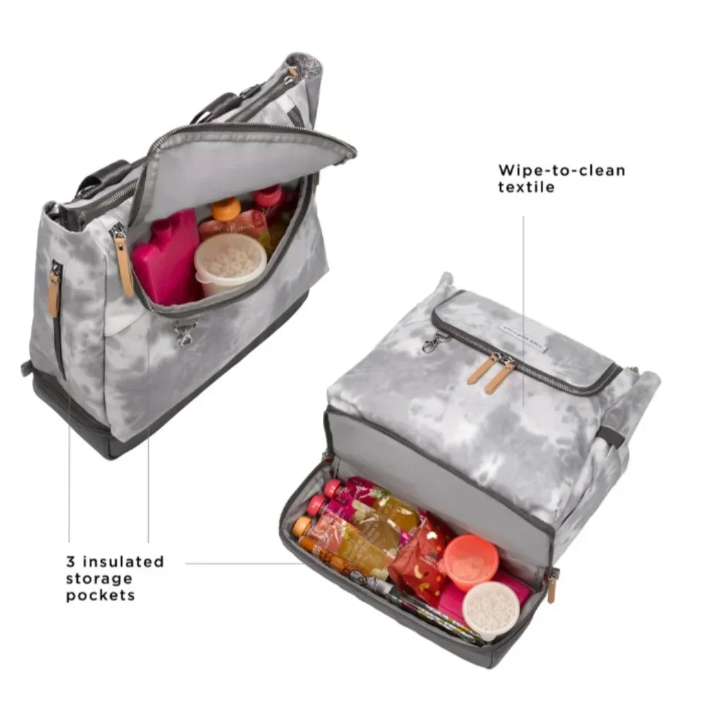 Petunia Pickle Bottom Gray Tie-Dye Diaper Bag